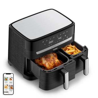 قلاية هوائية Tefal Dual Easy Fry سعة 8.3L - أسود
