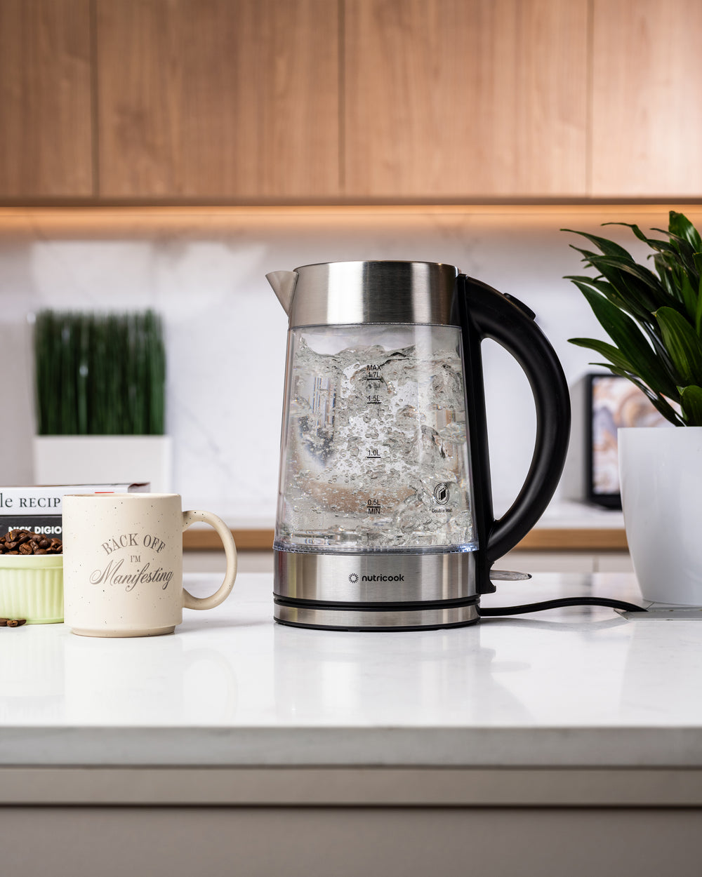 Electric Glass Kettle - 1.7L | Double-Wall Heavy Duty Elite Durability